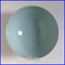 William Mehornay Vintage Studio Pottery Porcelain Footed Bowl. Celadon Blue