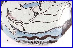 William Newland Studio Pottery Large Plate St Ives Leach Interest Picassoettes