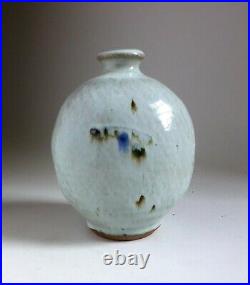 William Plumptre Paddled Stoneware Nuka Glazed Vase. 16.5cm Tatsuzo Shimaoka