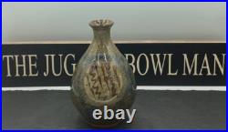 William Plumptre Stoneware Braided Cobalt Decoration Studio Pottery Vessel William Plumptre Stoneware Braided Cobalt Decoration Studio Pottery Vessel