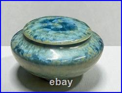 Willy Van Busel signed crystalline glaze lidded jar studio pottery Belgium