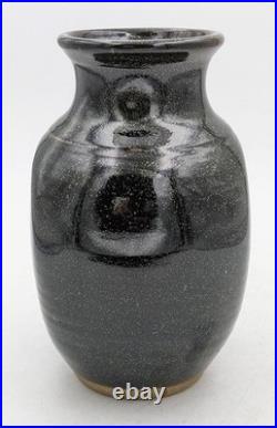 Winchcombe Studio Pottery Stoneware Tenmoku Glaze Vase 20th Century