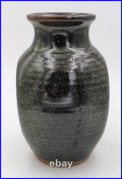 Winchcombe Studio Pottery Tenmoku Glaze Stoneware Vase 20th Century