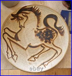 Wonderful Michael Cardew KINGWOOD Pottery GRAYSHOTT Studio Plate Charger Horse