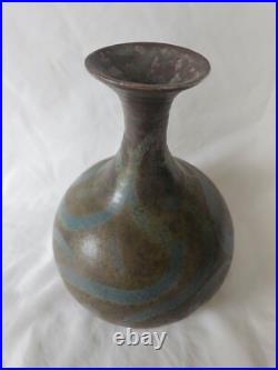 Wonderful early studio pottery vase bottle form great glaze effects