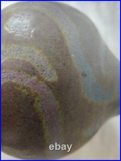 Wonderful early studio pottery vase bottle form great glaze effects