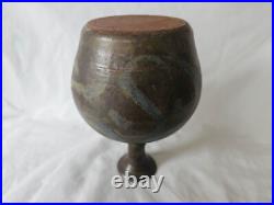 Wonderful early studio pottery vase bottle form great glaze effects