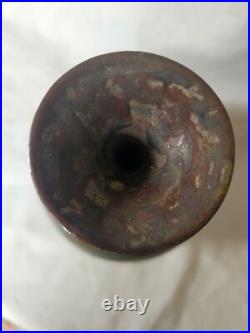 Wonderful early studio pottery vase bottle form great glaze effects