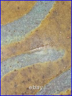 Wonderful early studio pottery vase bottle form great glaze effects