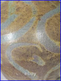 Wonderful early studio pottery vase bottle form great glaze effects