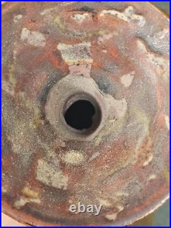 Wonderful early studio pottery vase bottle form great glaze effects