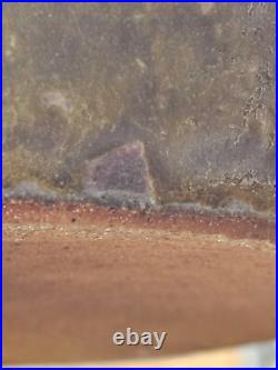 Wonderful early studio pottery vase bottle form great glaze effects