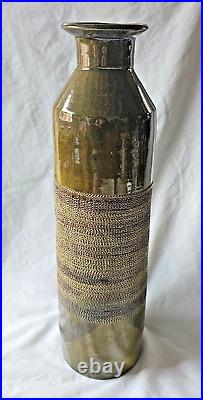 Wonderful studio pottery very tall vase. Circa mid century modern Wonderful studio pottery very tall vase. Circa mid century modern