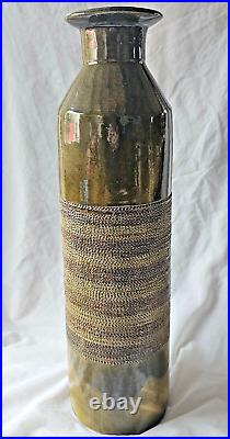 Wonderful studio pottery very tall vase. Circa mid century modern