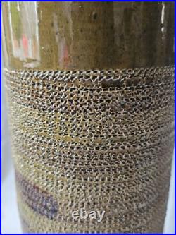 Wonderful studio pottery very tall vase. Circa mid century modern Wonderful studio pottery very tall vase. Circa mid century modern
