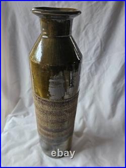 Wonderful studio pottery very tall vase. Circa mid century modern Wonderful studio pottery very tall vase. Circa mid century modern