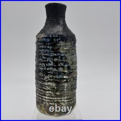 Wren / Oxshott Studio Pottery Bottle Vase, Unmarked, Pearlescent Glaze, 18cm Wren / Oxshott Studio Pottery Bottle Vase, Unmarked, Pearlescent Glaze, 18cm