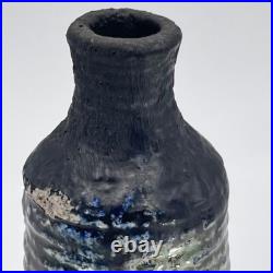 Wren / Oxshott Studio Pottery Bottle Vase, Unmarked, Pearlescent Glaze, 18cm Wren / Oxshott Studio Pottery Bottle Vase, Unmarked, Pearlescent Glaze, 18cm
