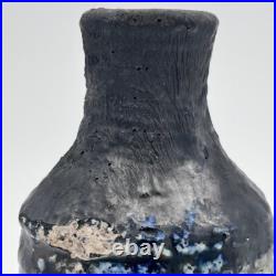 Wren / Oxshott Studio Pottery Bottle Vase, Unmarked, Pearlescent Glaze, 18cm Wren / Oxshott Studio Pottery Bottle Vase, Unmarked, Pearlescent Glaze, 18cm