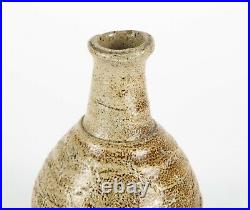 -william'bill' Marshall (1923-2007)- Studio Art Pottery Glazed Bottle Bud Vase